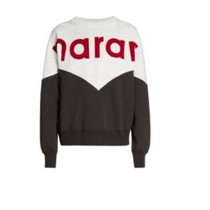 ISABEL MARANT ETOILE Houston Black & Red Houston Sweatshirt NWT Sz 38